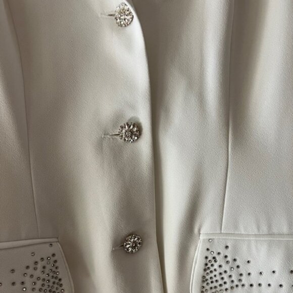 Theory White Embellished Blazer - Picture 3 of 6